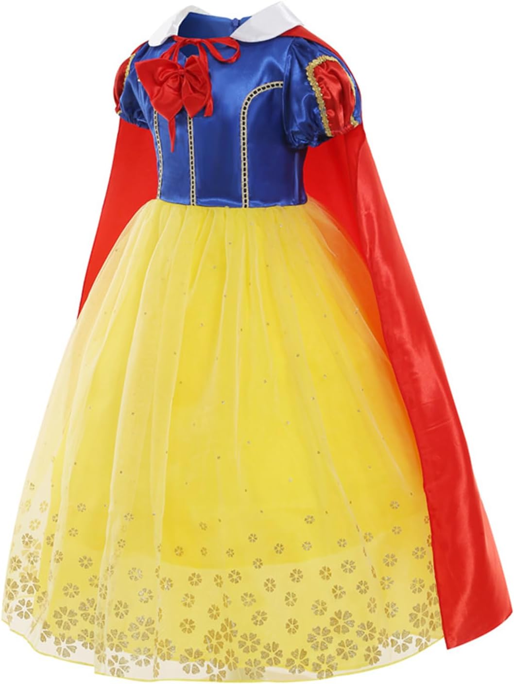 0TO1 Princess Dress, Princess Dress up Accessories, Kid Girls Snow White Dress Princess, for Kids Toddler Princess Dress Up Costume Outfits Cosplay Princess Party Tutu Dresses Kit (Size 51in)