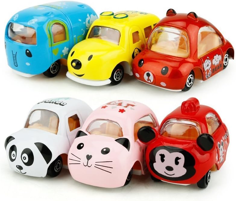 Coolplay Little Cars Set Pink Toy Car Girls Gift Animal Vehicles Die-cast Cars for Kids Boys Girls