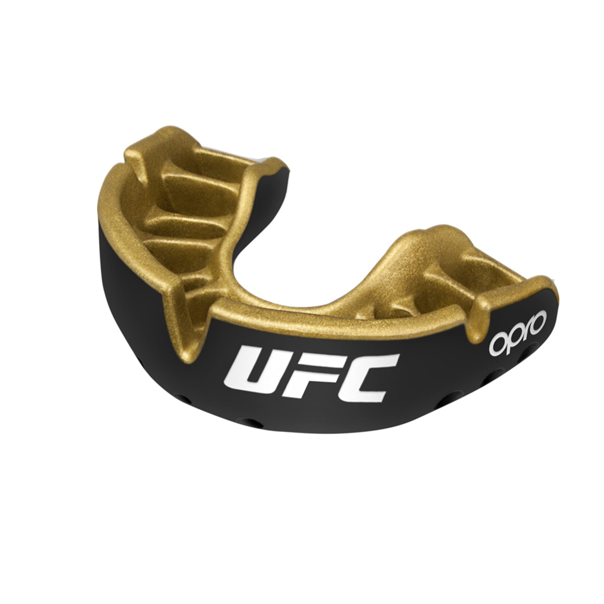 Opro Self Fit UFC Full Pack Gold Mouthguard, Black Metal/Gold