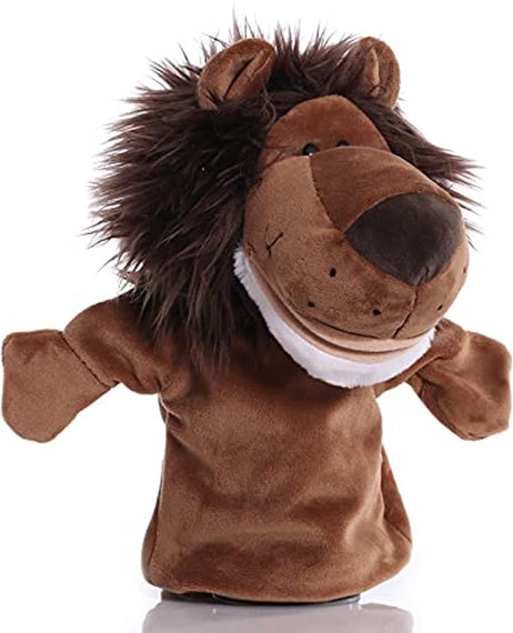 Hand Puppet, Plush Lion Plush Animal Toys for Imaginative Pretend Play Stocking Storytelling, Figure Finger Doll Parent-Child Interactive Toy Gift for Storytelling Teaching Preschool Role Play Toy