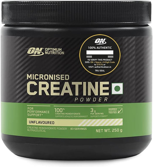 Optimum Nutrition (ON) Micronized Creatine Monohydrate Powder for Muscle Building Support - Unflavored, 300 Grams, 115 Servings