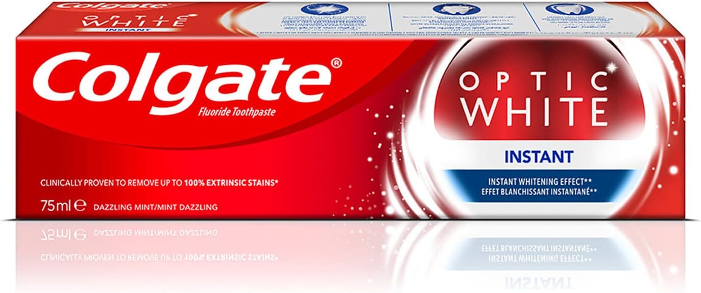 Colgate Optic White Instant Teeth Whitening Toothpaste,75ml