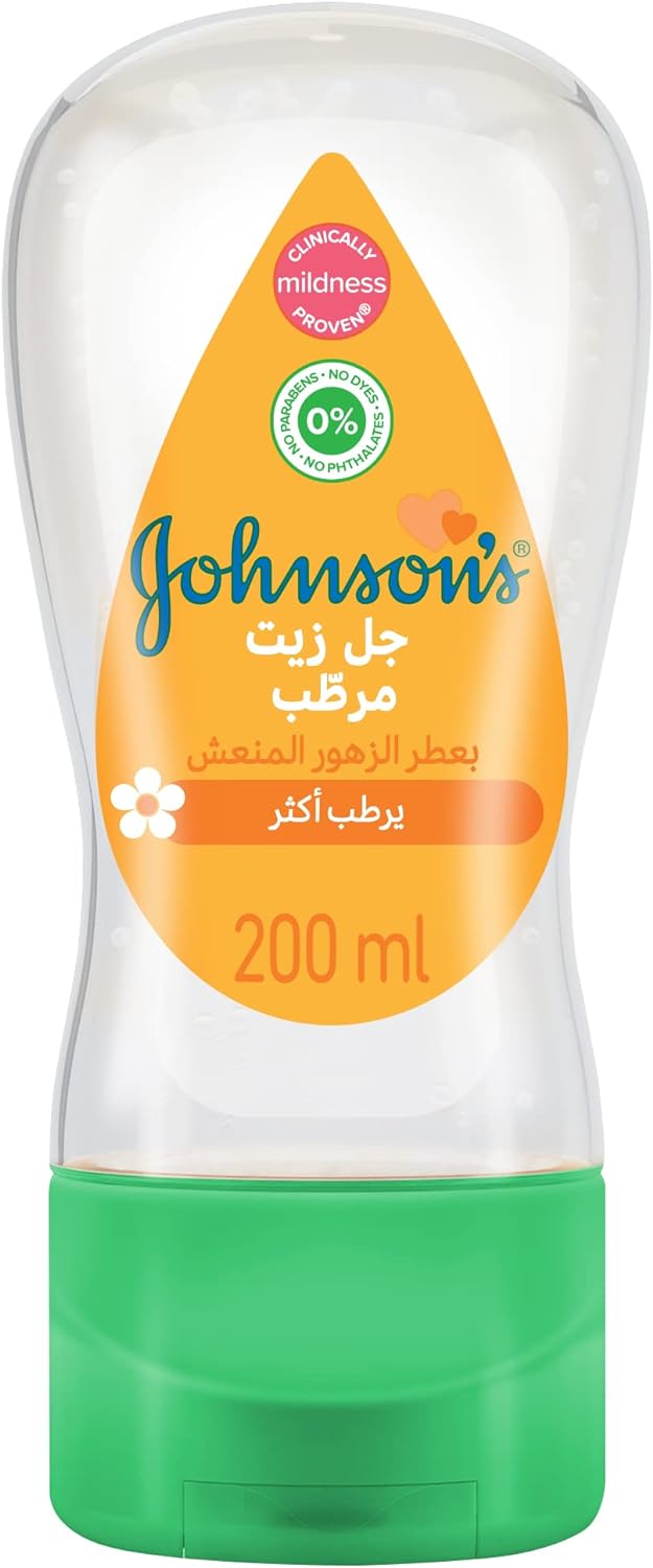 Johnson's Baby Hydrating Oil Gel With Fresh Blossom Scent 200Ml, Yellow