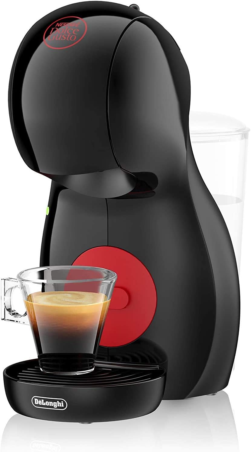 DeLonghi Nescafé Dolce Gusto Piccolo XS Pod Capsule Coffee Machine, Espresso, Cappuccino and more, EDG210.B, Black & Red