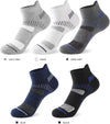 RFX story Socks for Men, Mens Ankle Socks 5 Pairs, Athletic Cushioned Breathable Low Cut Tab With Arch Support Running Socks for Men Women