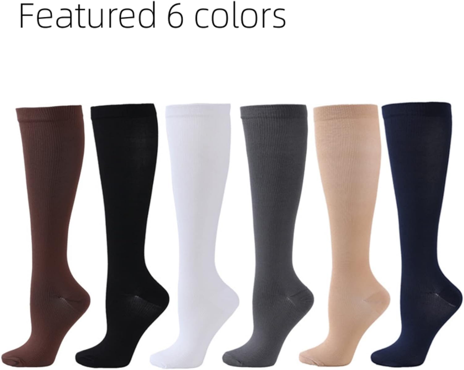 HONPOLO 3 Pairs Sports Compression Women Men Socks Long Tube Calf Elastic Socks Mesh Breathable Moisture Wicking Shock-Absorbing, Comfortable & Soft of Basketball, Football and Tennis