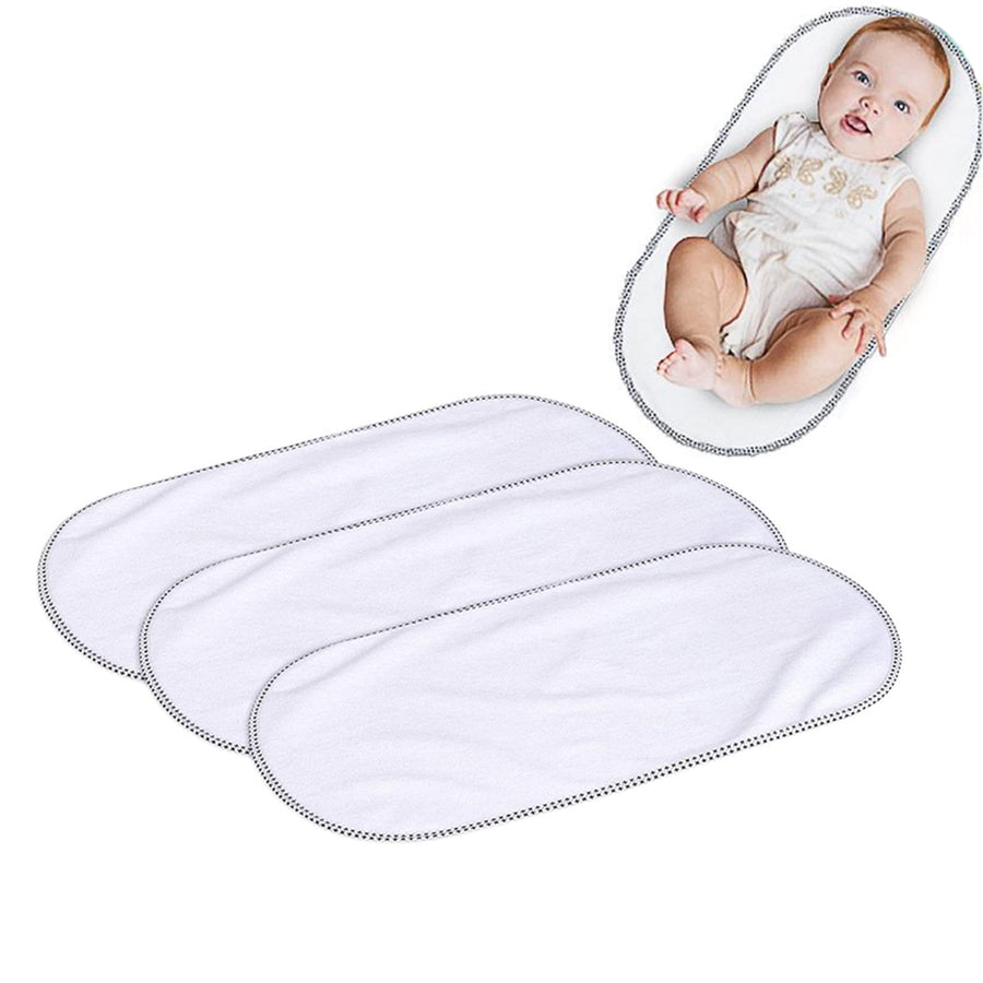 Beauenty 3-pack Baby Waterproof Diaper Pad Liner,Allergy-Proof And Super Soft,washable Reusable Diaper Leak Cover,Changing Pad Cover,Suitable For Newborn Boys And Girls(30*60cm,White)