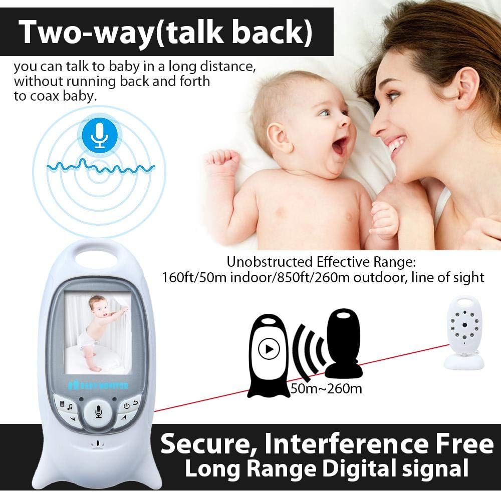 Baby Monitor 2.0 inch Video Wireless Security Camera 2 Way Talk Nigh Vision