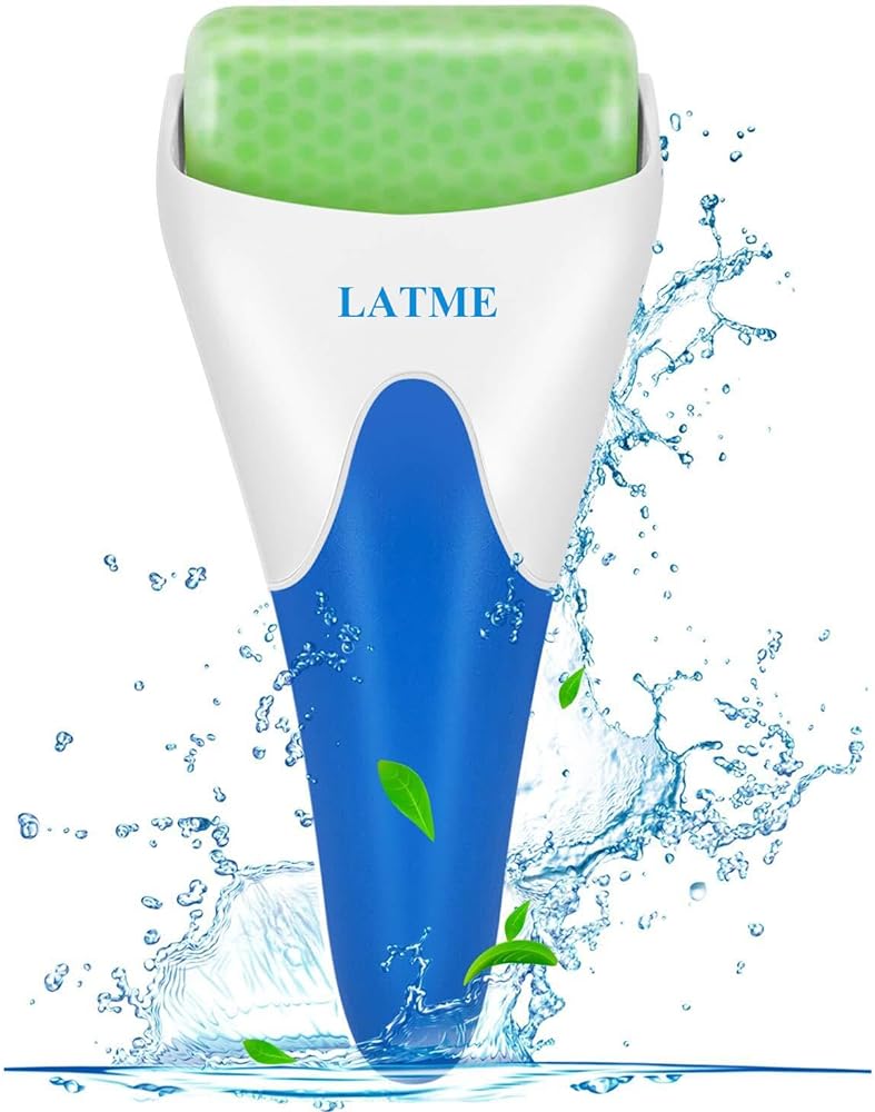 LATME Ice Roller for Face Eyes,Womens Gifts,Face Massager Roller Puffiness Migraine Pain Relief and Minor Injury (Blue)