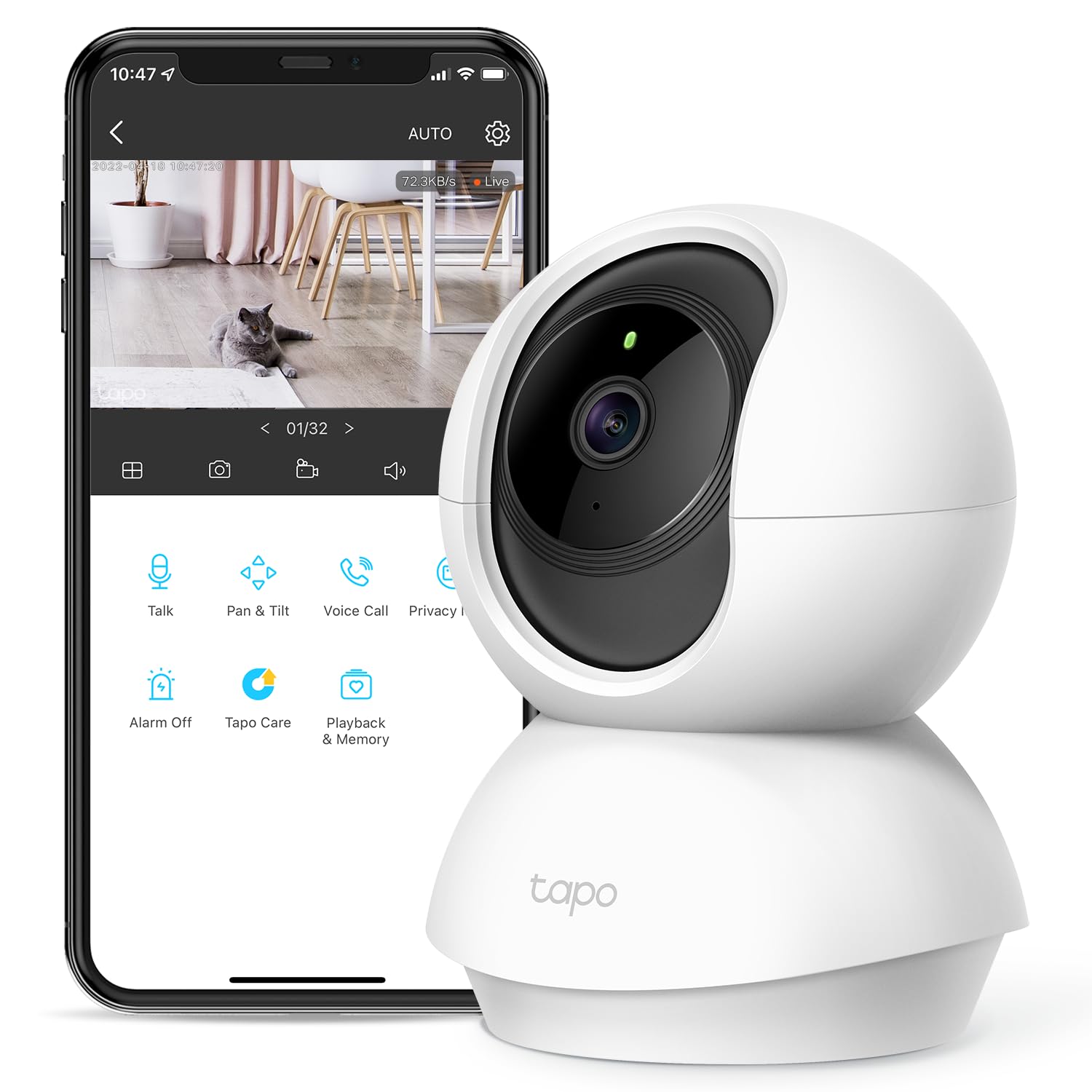 Tapo C200 Pan/Tilt 1080p Full HD Home Security Wi-Fi Camera