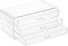 Clear Acrylic Cosmetic Organizer Makeup Holder Display Jewelry Storage Case 3 Drawer For Lipstick Liner Brush Holder