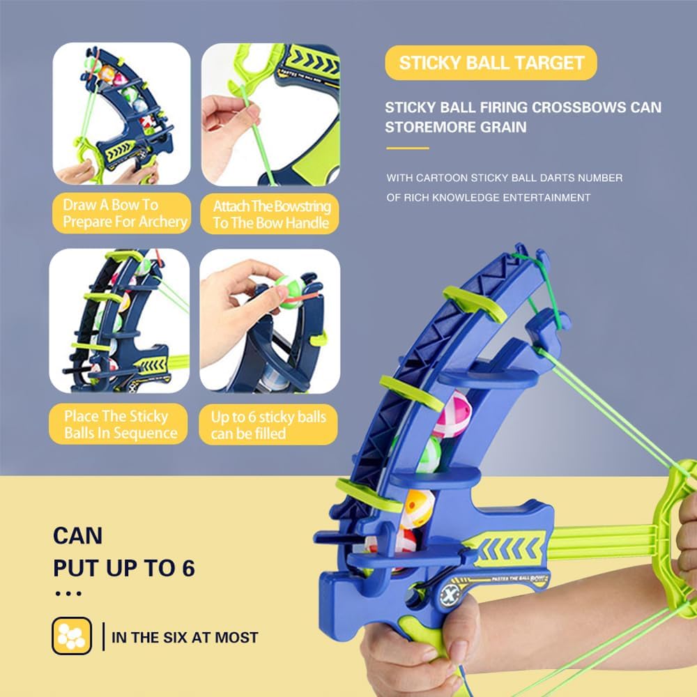 Target Shooting Games Kids Toys, DMG Archery Toy Set, Safe Shooting Games Toys, 1 Dinosaur Bow and Arrow with 24 Sticky Balls for 4 5 6 7 8 9 Years Old Boys Girls Toy Set Gift