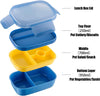 Bento Box, 3 Stackable Bento Lunch Containers for Adults/Kids, Modern Minimalist Design Bento Box with Utensil Set, Leakproof Lunchbox Bento Box for Dining Out, Work, Picnic, School