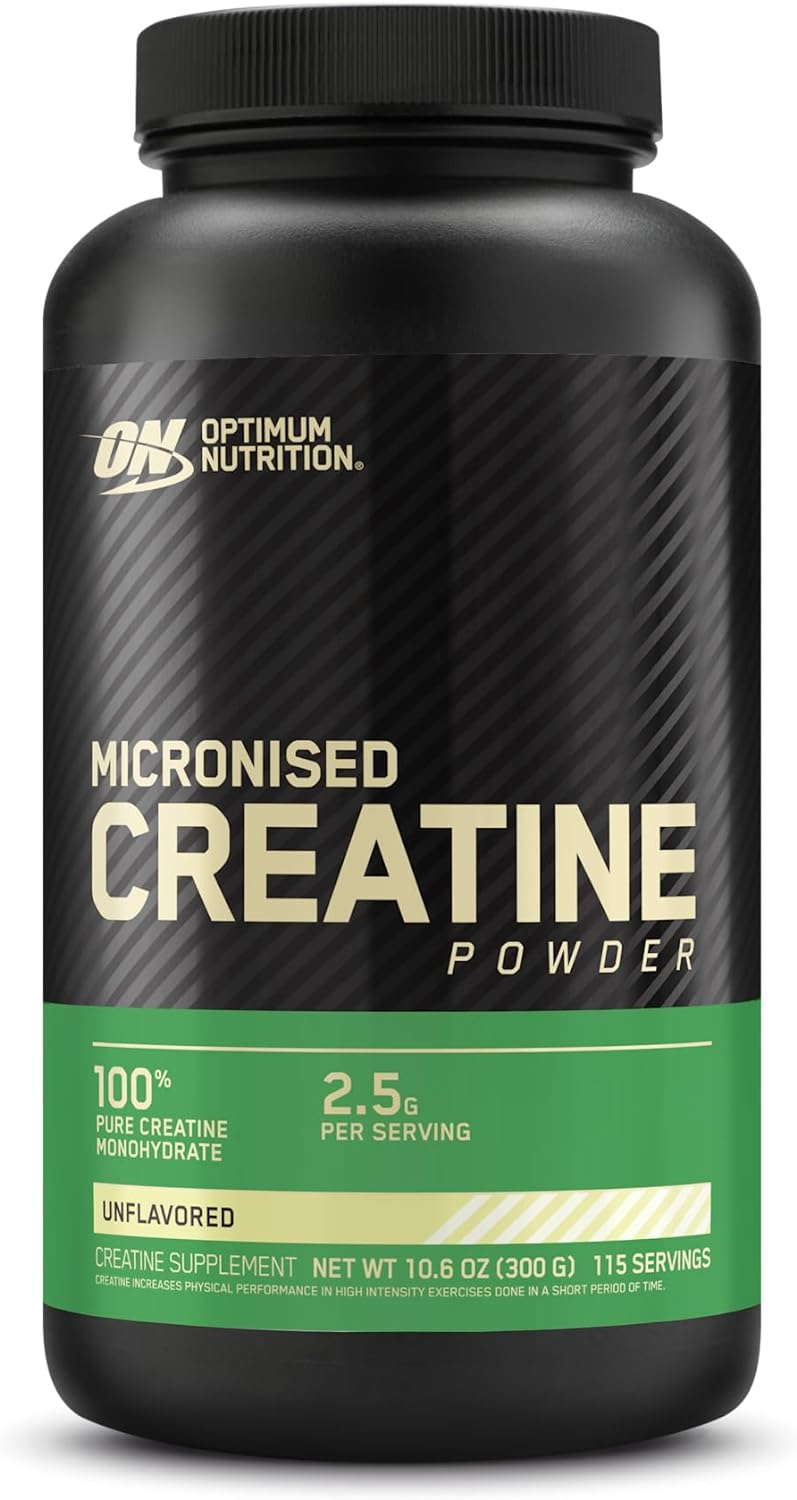 Optimum Nutrition (ON) Micronized Creatine Monohydrate Powder for Muscle Building Support - Unflavored, 300 Grams, 115 Servings