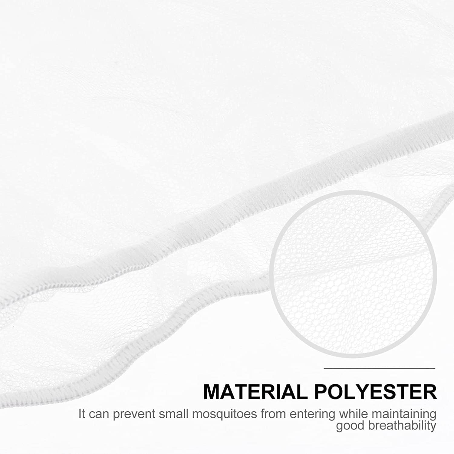 ECVV High-Density Baby Stroller Mosquito Net Full Cover Mosquito Netting Multipurpose Breathable Infant Bug Net for Baby Carriers, Pram, Stroller, Car Seats, Cradles (White)