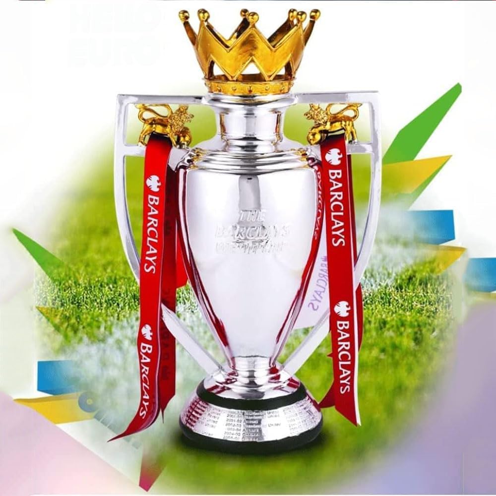 WOLWES Premiership Football Trophy Winner Trophies Replica Office Home Ornaments,16cm