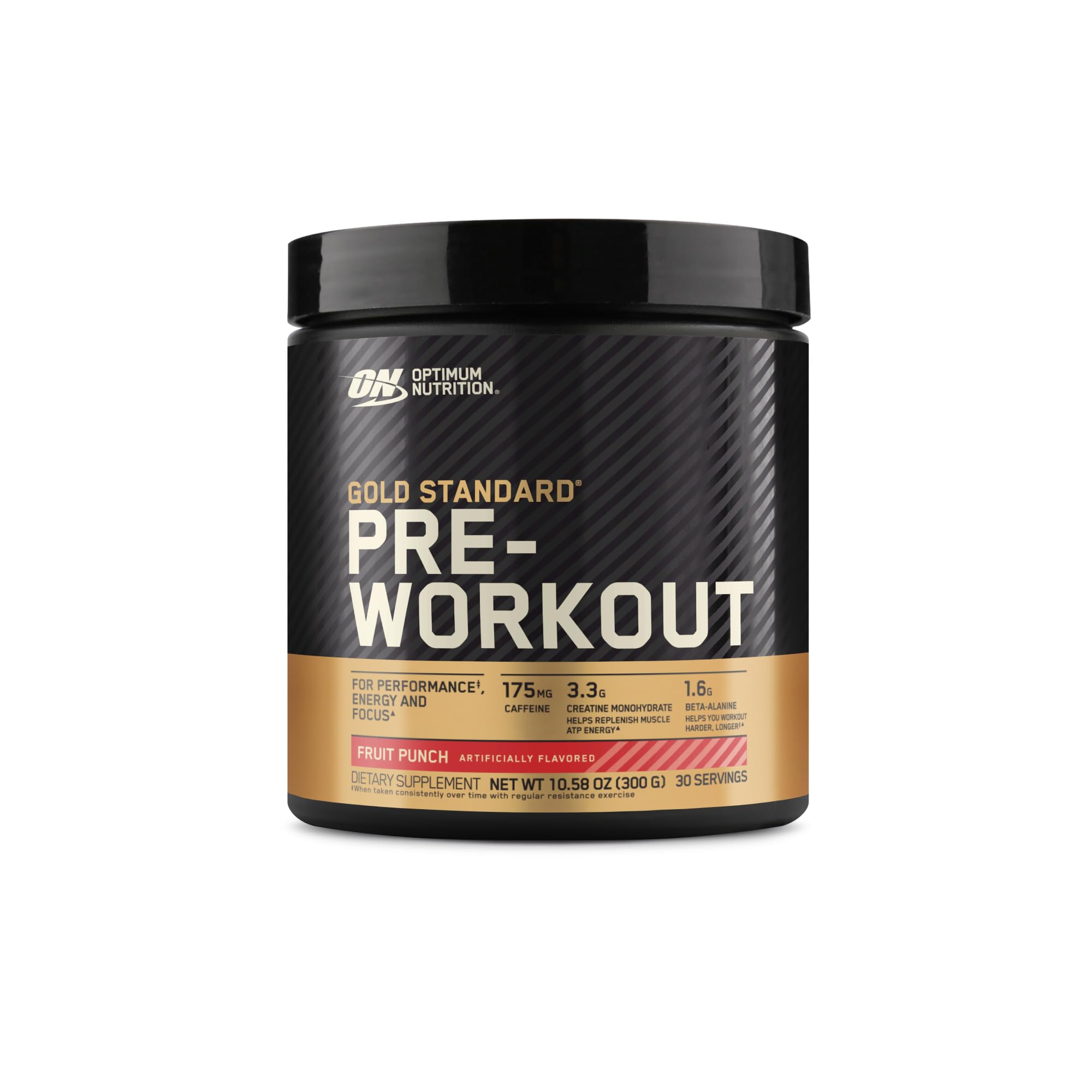 Optimum Nutrition Gold Standard Fruit Punch Pre-Workout Supplement (10.58oz/300g)