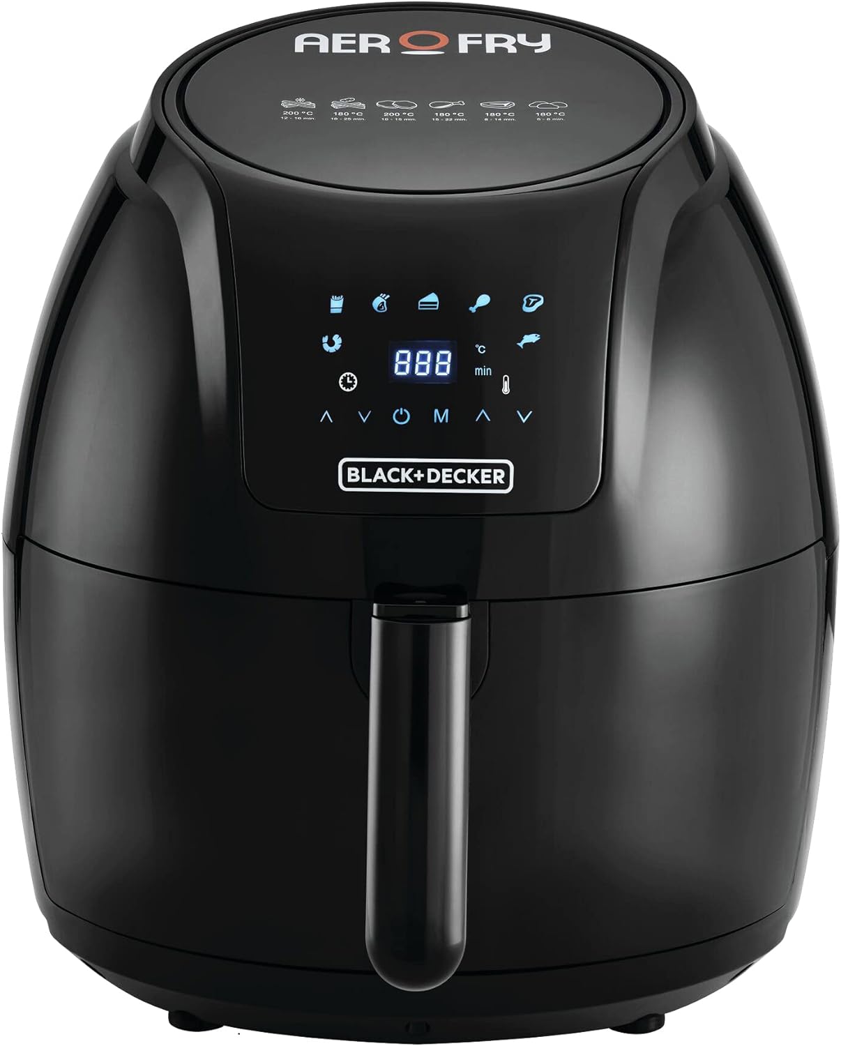 BLACK+DECKER XL Digital Air Fryer, 1800W, 5.6L/1.5Kg, 7 Presets, Crispy and Healthy Cooking, Rapid Air Technology & Led Display, Best for Frying, Grilling, Roasting, Baking, AF625 B5