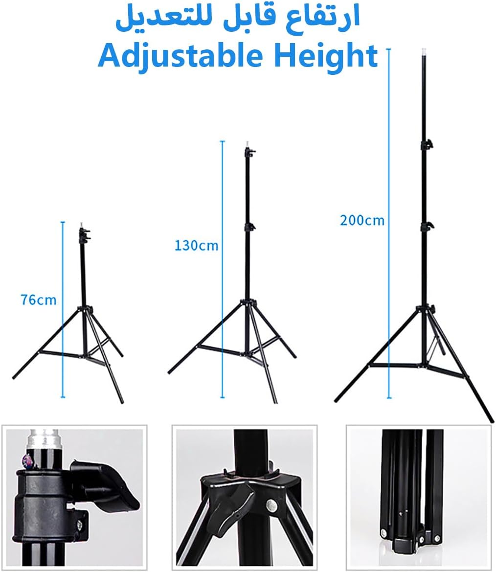 Photography Studio Light Photo Softbox Lighting Kit 19.7 x 27.5 Inch Continuous Lighting with 80 Inch Stand E27 Socket Remote for Portrait Fashion Advertising Photo Shooting YouTube Video