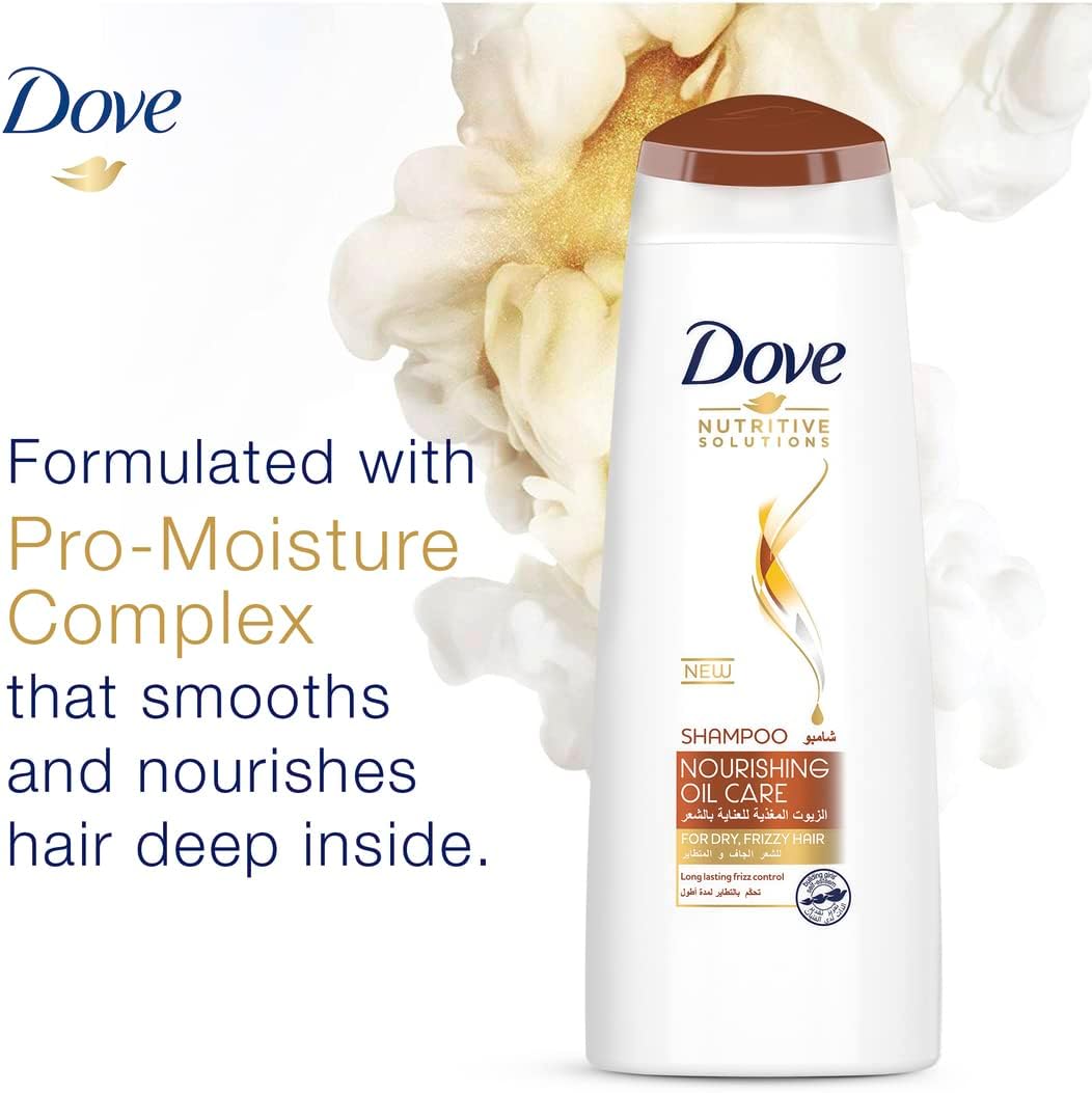 DOVE Shampoo & Conditioner for frizzy and dry hair, Nourishing Oil Care, nourishing care for up to 100% smoother* hair,