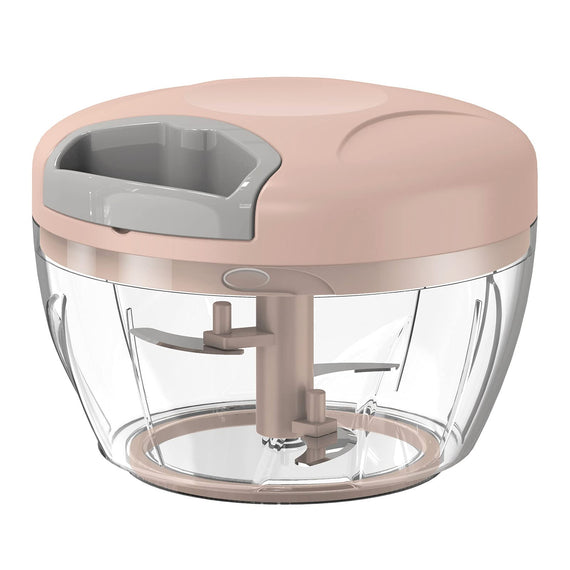 (Pink) - Food Chopper,Yeaky Powerful Hand Held Vegetable Chopper with Stainless Steel Blades, Manual Food Chopper Processor Onion Chopper for Nuts,Salad,Puree and Pesto (Pink)