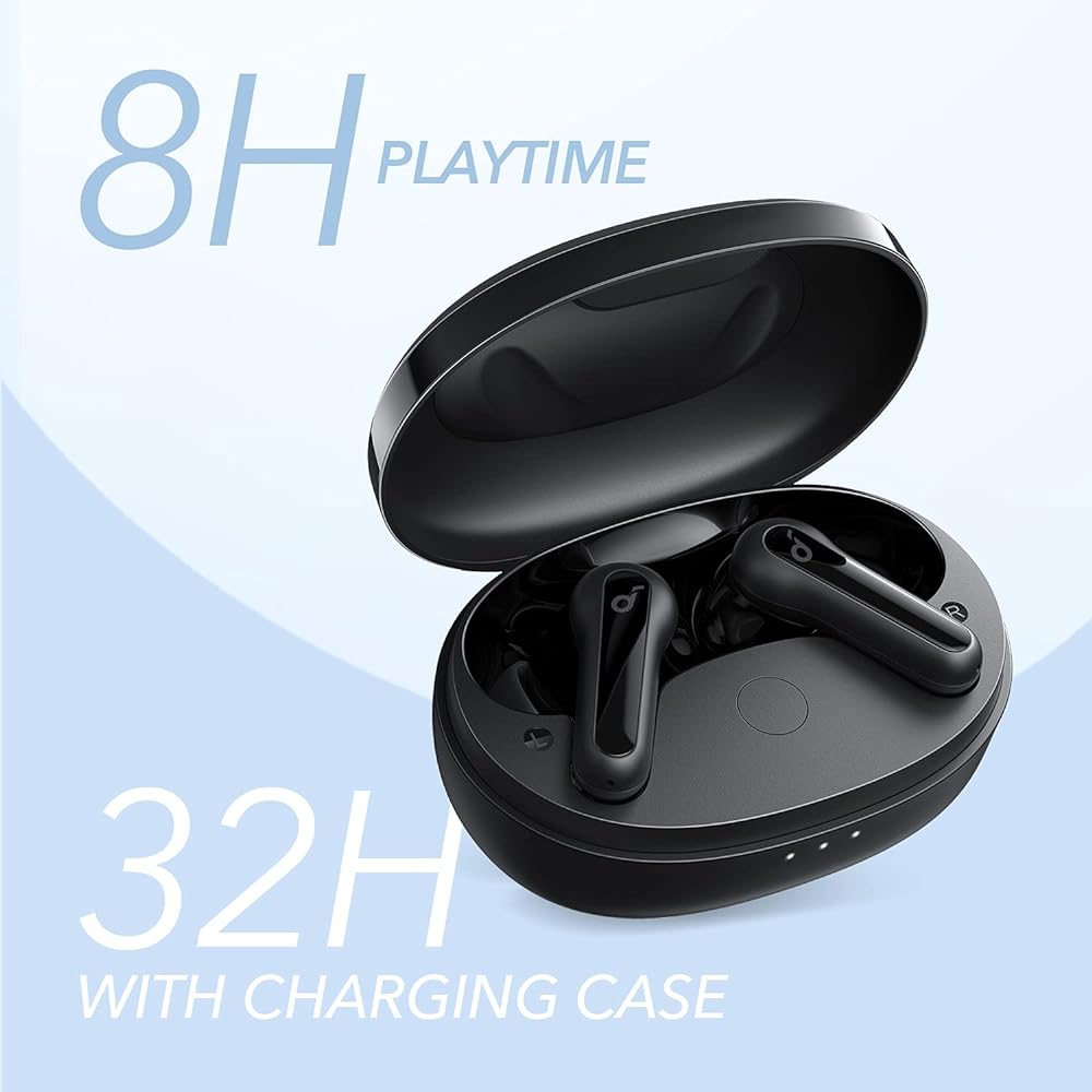 Anker Soundcore Life P2 Mini Bluetooth Earphones, 10mm Drivers Wireless Earbuds Bluetooth with Big Bass, Custom EQ, Bluetooth 5.2, 32H Playtime, USB-C for Fast Charging, Tiny Size for Commute, Work