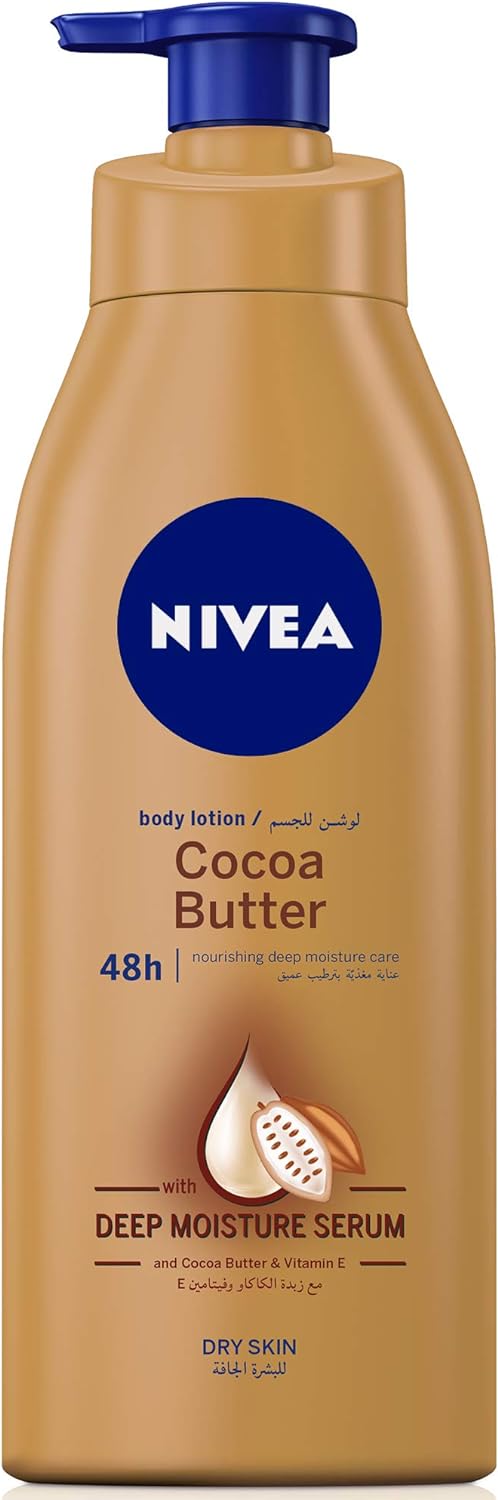 NIVEA Body Lotion Dry Skin, Cocoa Butter Vitamin E, 3x400ml