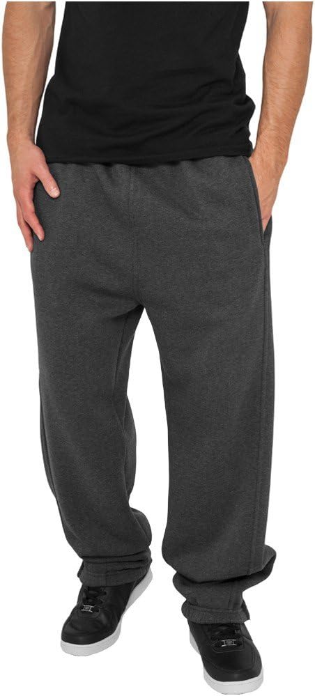 Urban Classics Mens Sweatpants TB014B Drawstring Joggers, Sport Trousers with Elastic Waist, Tracksuit Trousers with Elasticated Zipped Ankles, Loose Fit (pack of 1)