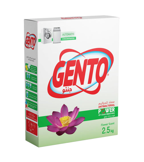 Gento Automatic Laundry Powder Detergent Flower Scent - 2.5 Kg