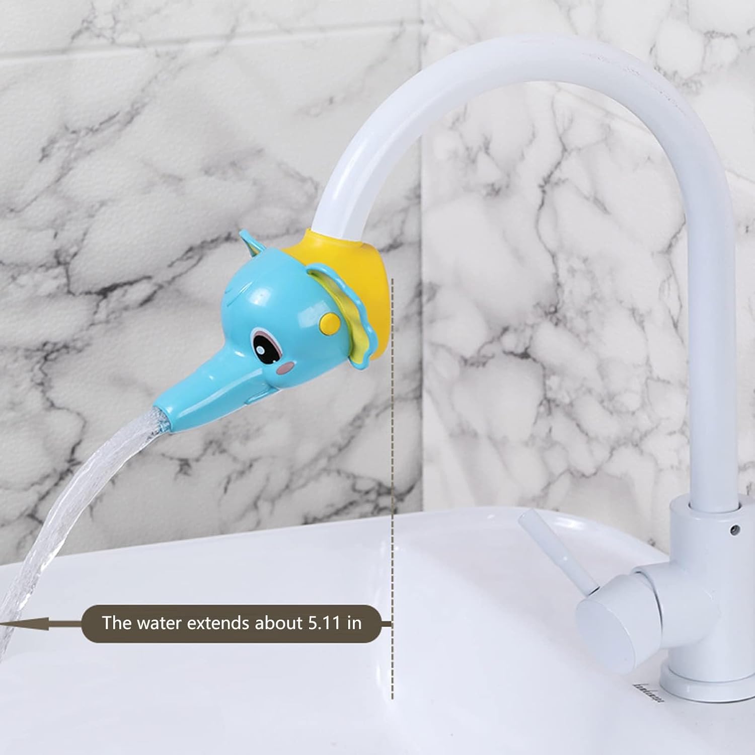 Faucet Extender for Toddlers, Elephants Faucet Handle Extender Set -ABS Material, Cartoon Faucet Extender for Kids Baby - Easy to Use Animal Water Tap Extenders for Toddler Boy Girlb(2 PCS)