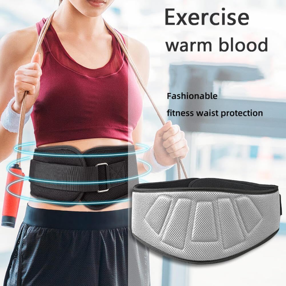 Goodern Weight Lifting Belt for Men Women,Breathable Adjustable Gym Belt with Back and Lumber Support,Workout Back Support Strap for Squats Powerlifting Fitness Workout and Strength Training