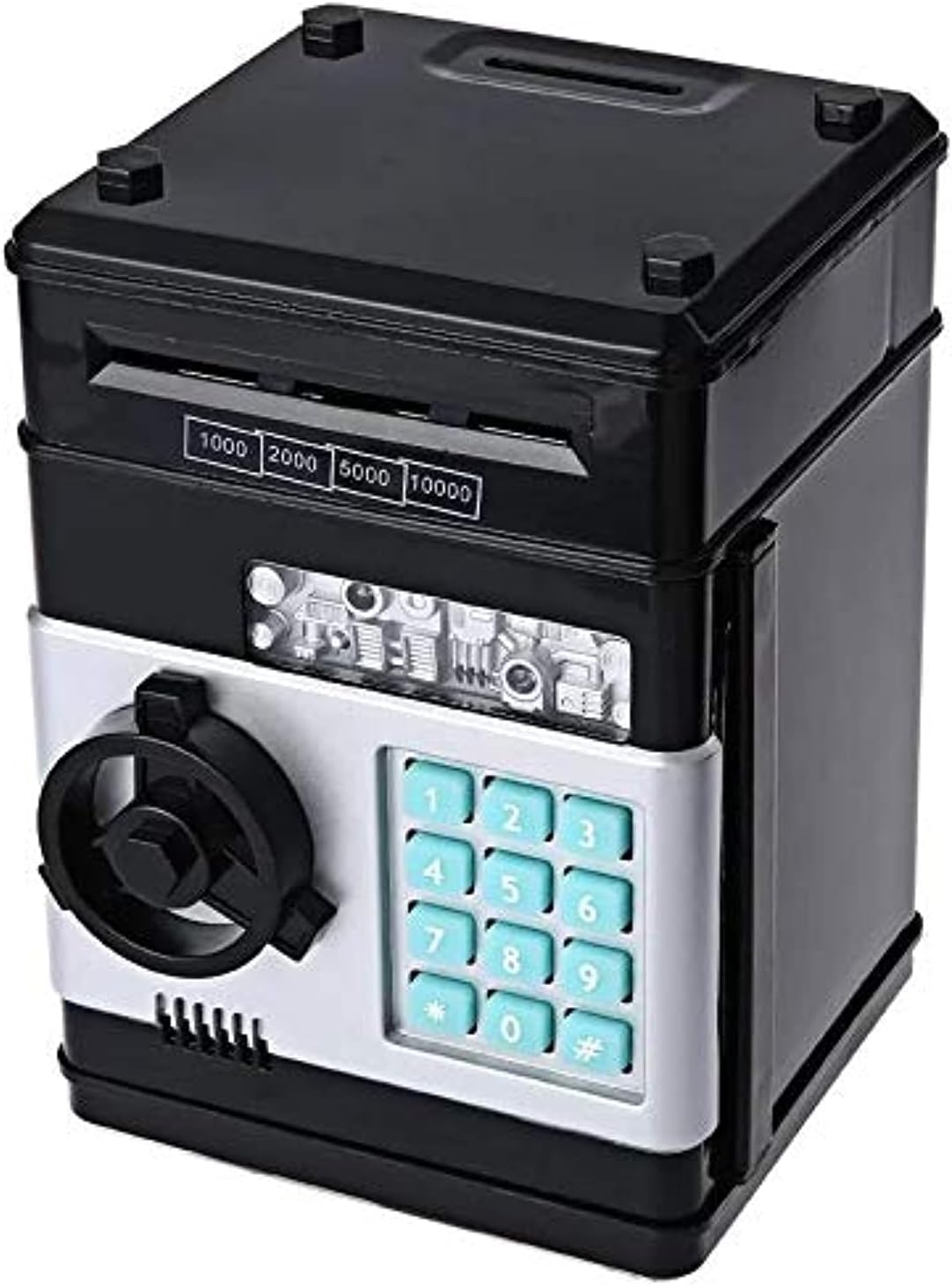 Kids Mini Electronic Money Bank Coin Cash Saving Box,black, WHD1046