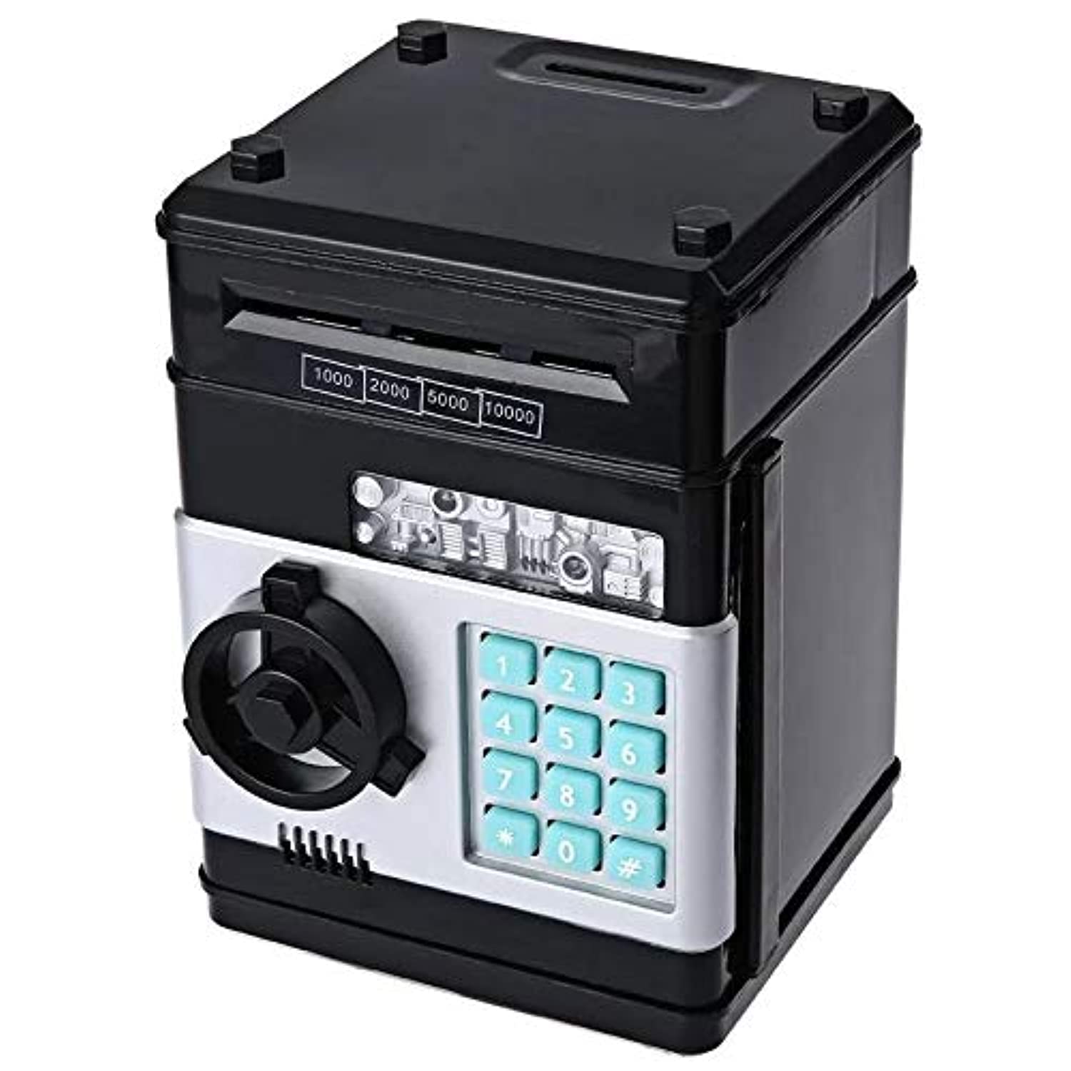 Kids Mini Electronic Money Bank Coin Cash Saving Box,black, WHD1046