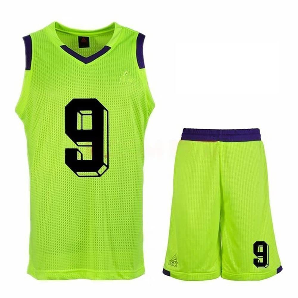 Peak F761061 Men's Basketball Uniform, Medium, Fluorescent Yellow