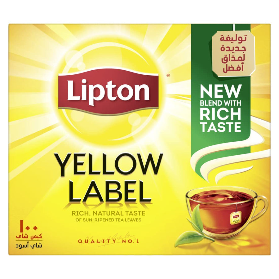 Lipton Yellow Label Black Tea, 100 Bags - Pack Of 1