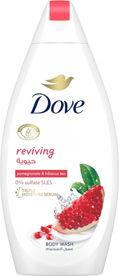 DOVE Go Fresh Refreshing Body Wash With Renew Blend technology, Pomegranate and Hibiscus Tea, With ¼ moisturising cream, 500ml