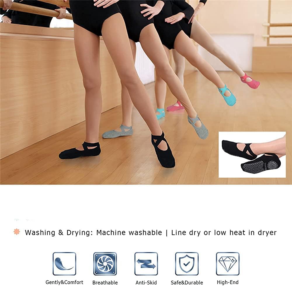 AioTio Strap Non-slip Yoga Socks for Women,Yoga Special Sports Socks,PVC Particles not Only Non-slip but Also Can Massage the Soles of the Feet