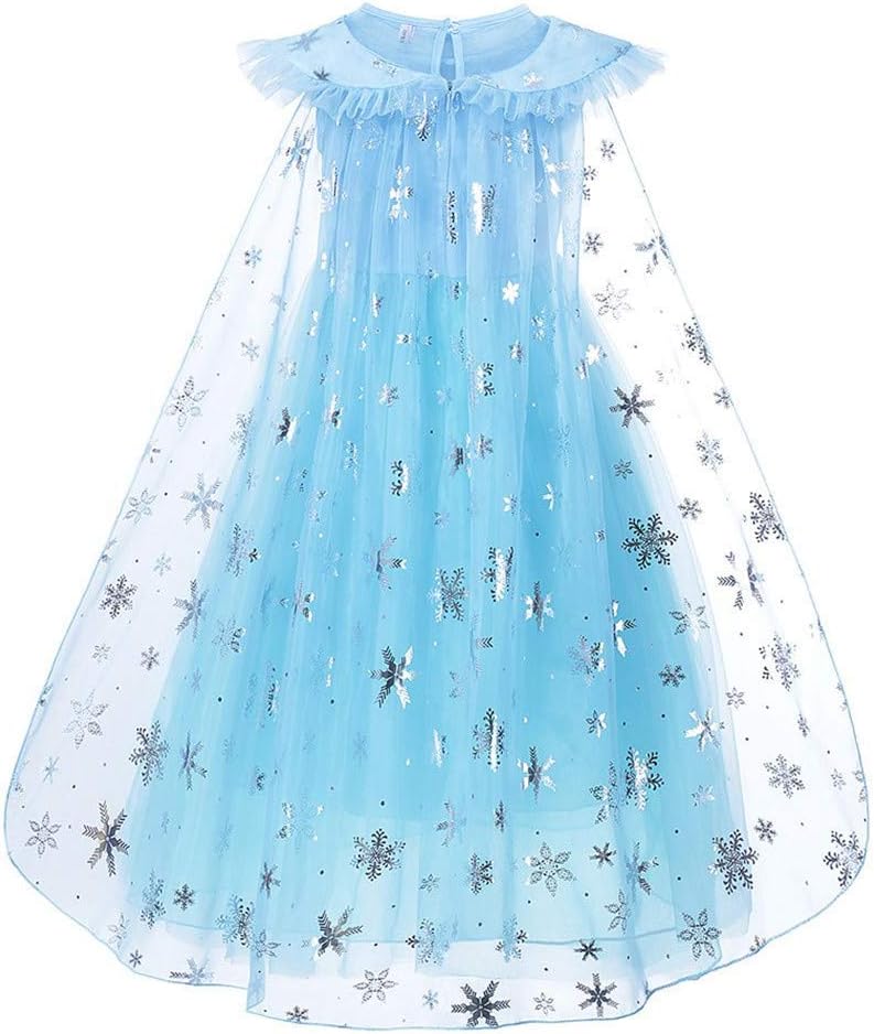 VanStar Snow Queen Costumes,Dress Girls Party Cosplay Girl Clothing Snow Queen Birthday Princess Dress Kids Costume Blue Costume With Accessory Set