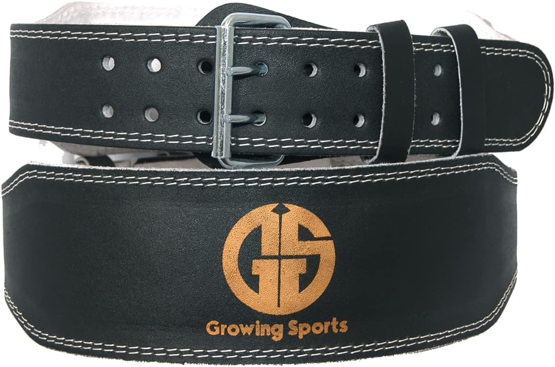 GS Growing Sports Weight Lifting Leather Belt Training belt Gym Belt 4-inch GS-120