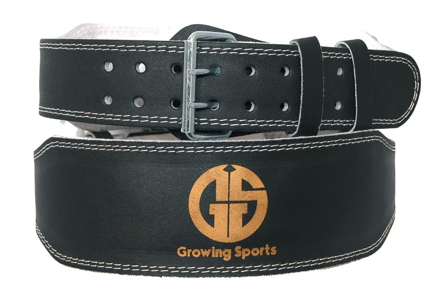 GS Growing Sports Weight Lifting Leather Belt Training belt Gym Belt 4-inch GS-120