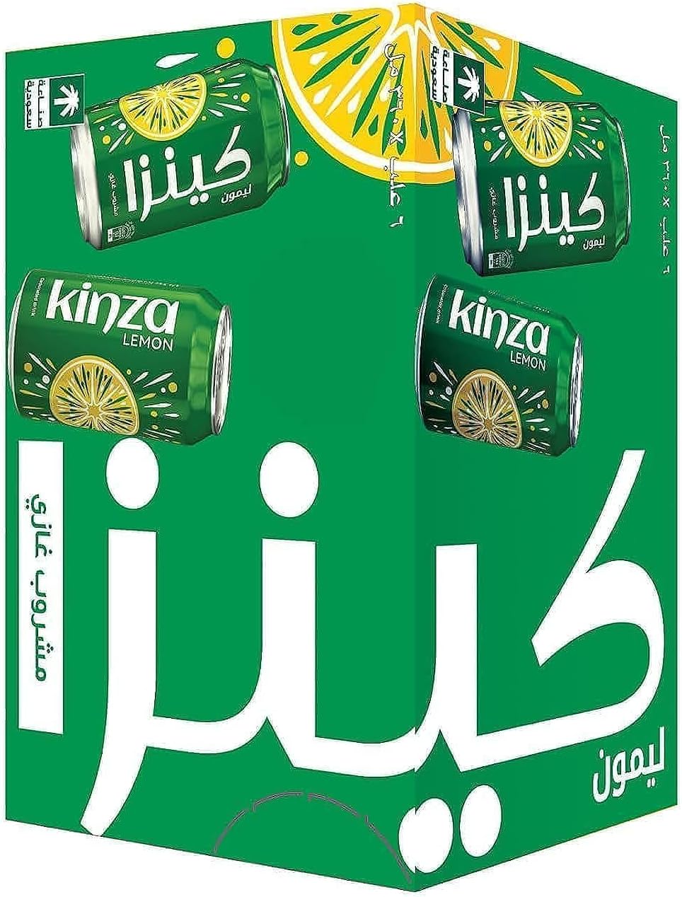 Kinza Lemon Carbonated Soft Drinks 6-Pieces Set 360 ml