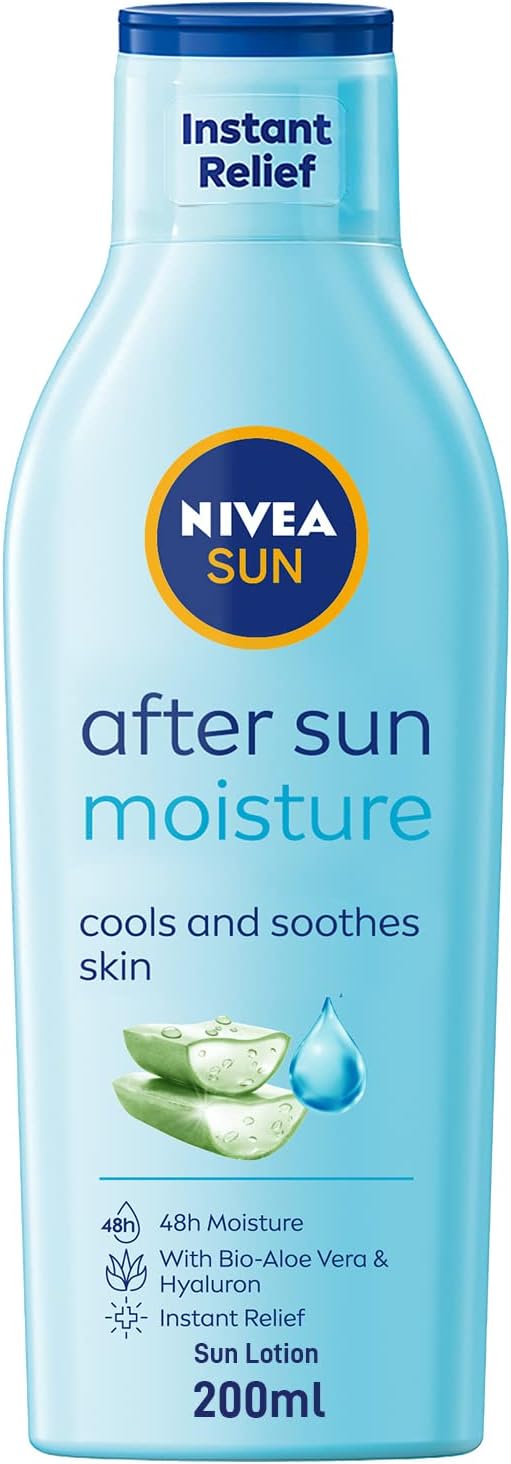 NIVEA SUN After Sun Lotion Instant Relief, Soothing Moisturizer, Aloe Vera & Avocado Oil, 200ml