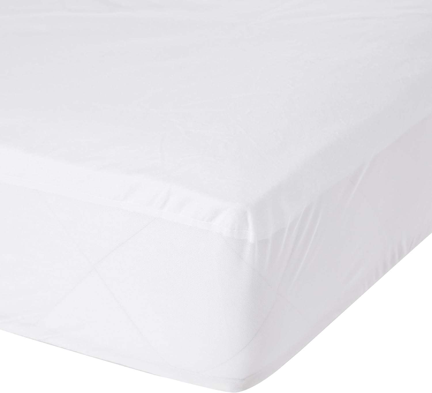 ClevaMama Waterproof Mattress Protector, Cotton Fitted Sheet for King Bed, Hypoallergenic and Breathable White, 150x200x30 cm, 7227, 150 x 200 cm