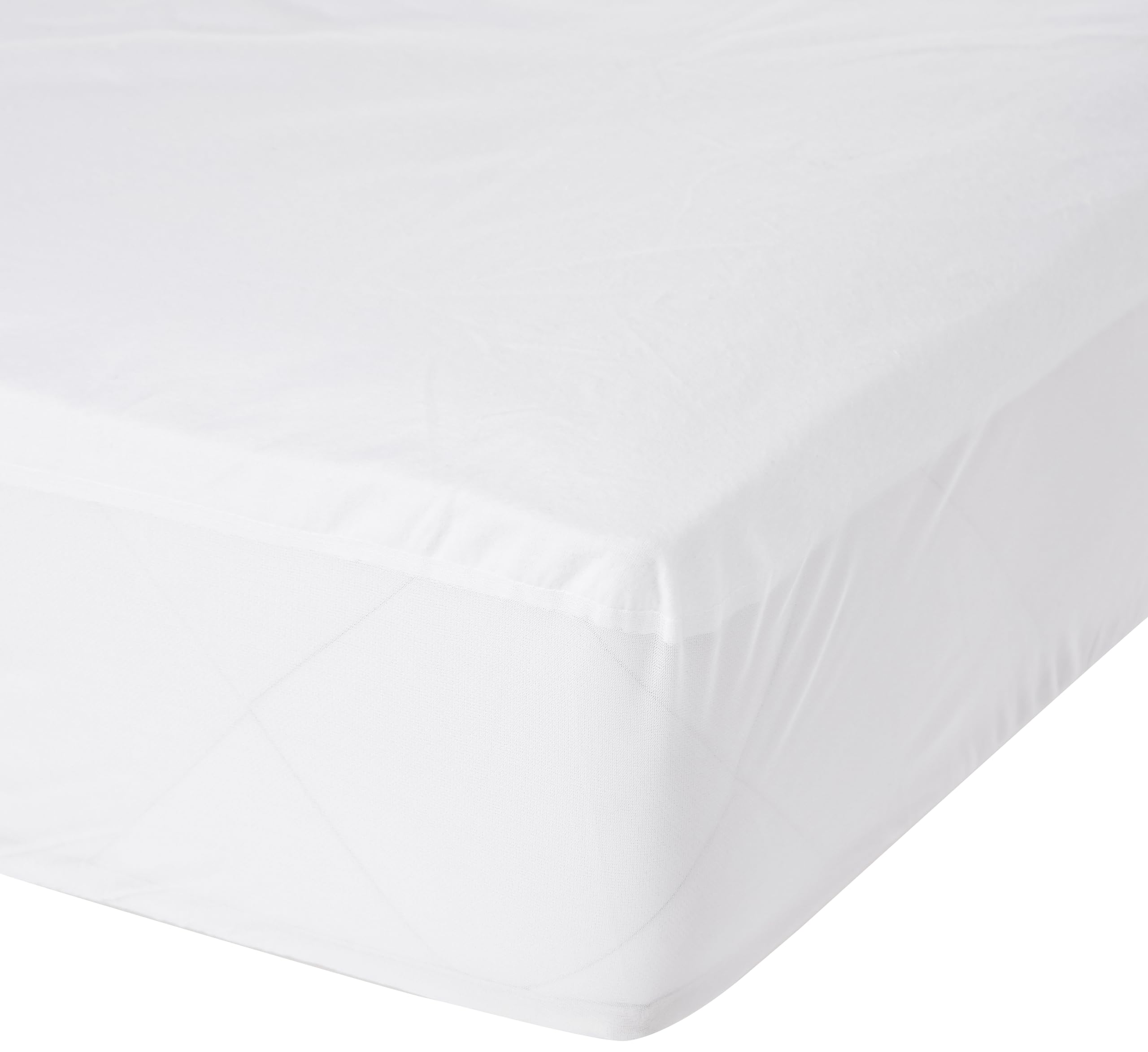 ClevaMama Waterproof Mattress Protector, Cotton Fitted Sheet for King Bed, Hypoallergenic and Breathable White, 150x200x30 cm, 7227, 150 x 200 cm