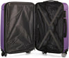 Giordano Double Spinner Luggage with Combination Lock for All Tastes (Purple, Cabin Size 20)