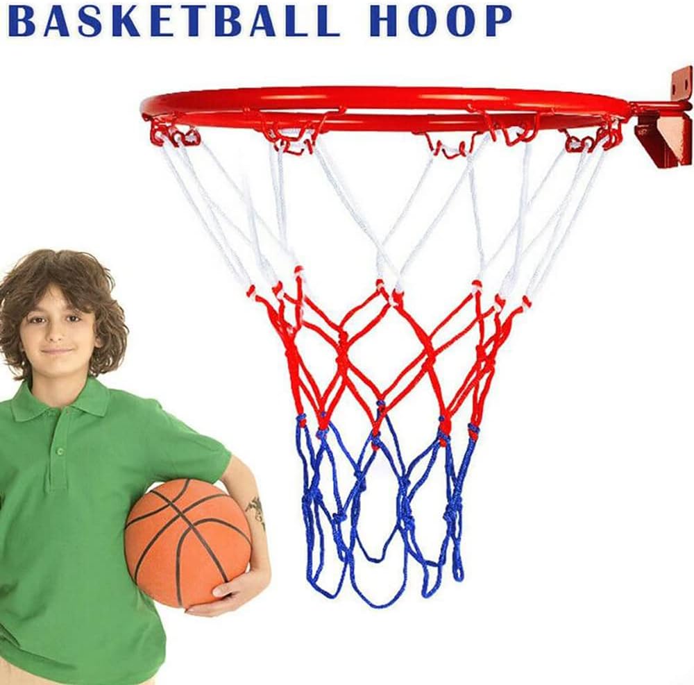 Basketball Hoop Net Ring Wall Mounted Outdoor Hanging Basket, 45 cm