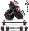 ALCOACH Adjustable Dumbbells Set for Men and Women 6 in 1 10 Kg Multifunctional Free Weights Set Kettlebell Barbell Push Up Workout Home Gym Workout Training