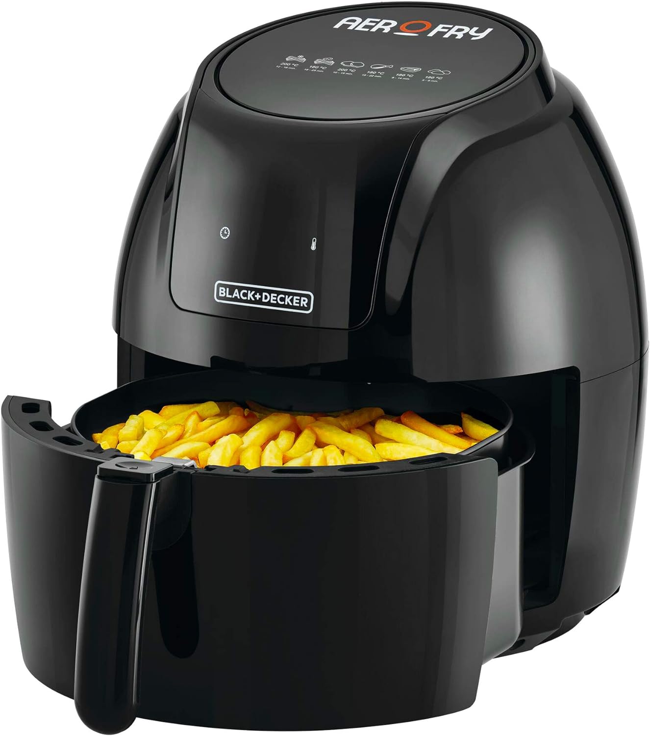 BLACK+DECKER XL Digital Air Fryer, 1800W, 5.6L/1.5Kg, 7 Presets, Crispy and Healthy Cooking, Rapid Air Technology & Led Display, Best for Frying, Grilling, Roasting, Baking, AF625 B5