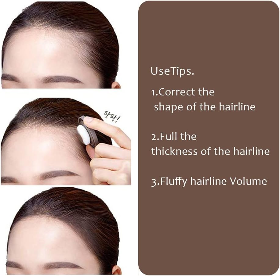 (Black) - Hairline Powder, Hair Root Dye, Instantly Hair Colour Shadow Cover Grey Hair Root, Hair Touch-Up, Thin Hair Powder 4g