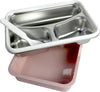 Stainless Steel Lunch Box 800 ML, Tiffin Box for Office, SUS 304 Steel Bento Box for Kids Pink/Silver